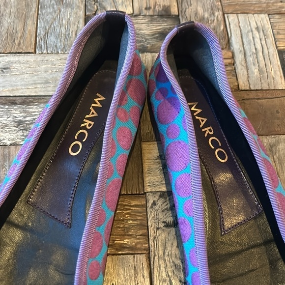 Marco Ballet Flats Pointy Toe Fabric Upper Size 37 - Picture 2 of 9